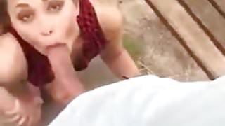 sucking a big cock in public place